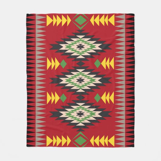Navajo Design Muster-1 Fleece Blanket (Vorderseite)