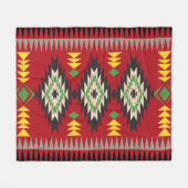 Navajo Design Muster-1 Fleece Blanket (Vorderseite (Horizontal))