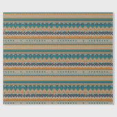 Navajo Design Yellow Türkise Wrapping Paper Geschenkpapier (Flach)