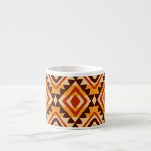 Navajo Ethnic Ornament: Vintag nahtlos Espressotasse
