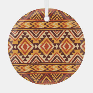 Navajo Ethnic Ornament: Vintag nahtlos Ornament Aus Glas