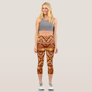 Navajo-Ethnische Ornamente: Nahtlos vintage Capri Leggings