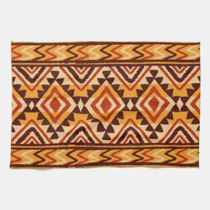 Navajo-Ethnische Ornamente: Nahtlos vintage Geschirrtuch