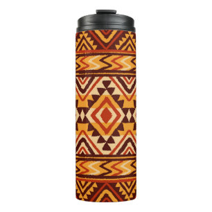 Navajo-Ethnische Ornamente: Nahtlos vintage Thermosbecher