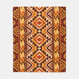 Navajo-Ethnische Ornamente: Nahtlose Vintage-Eleme Fleecedecke
