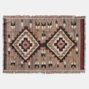 NAVAJO-FEDERMUSTER-TAPETE 1900er Nachdruck Decke