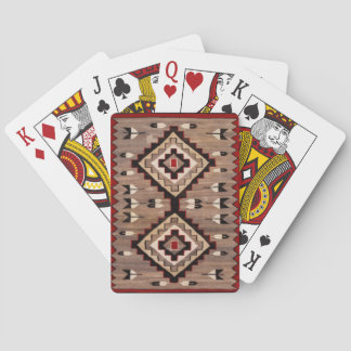 NAVAJO-FEDERMUSTER-TEPPICH 1900 Nachdruck Spielkarten