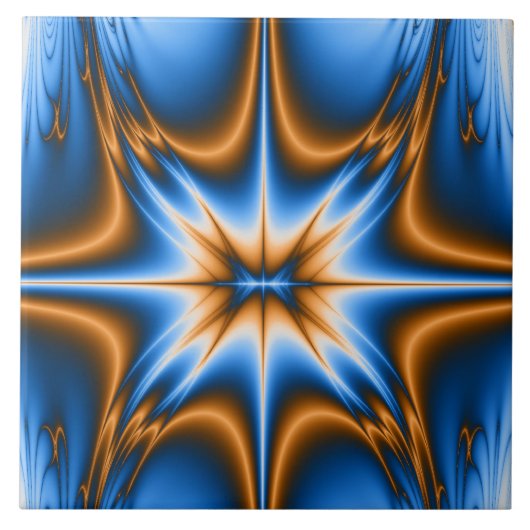 Navajo Fraktal Star Fliese (Vorderseite)