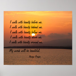 Navajo Gebet Spaziergang in Beauty Poster