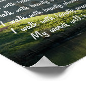 Navajo Gebet Spaziergang in Beauty Poster (Ecke)