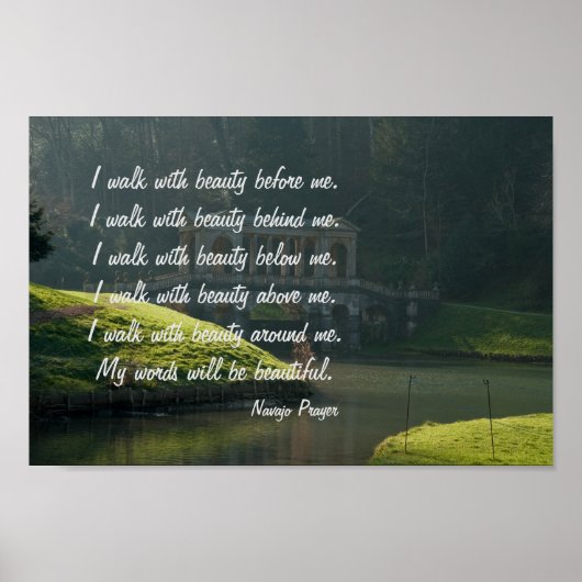 Navajo Gebet Spaziergang in Beauty Poster (Vorne)