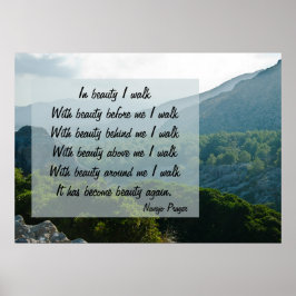 Navajo Gebet Spaziergang in Beauty Poster