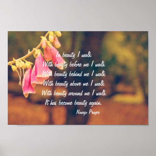 Navajo Gebet Spaziergang in Beauty Poster (Vorne)