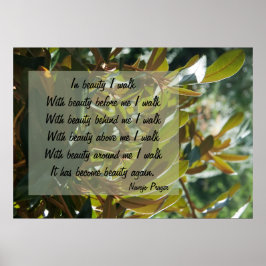 Navajo Gebet Spaziergang in Beauty Poster