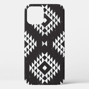 Navajo Geometric: Schwarz-weißes Stamm. Case-Mate iPhone Hülle