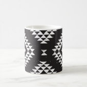 Navajo Geometric: Schwarz-weißes Stamm. Kaffeetasse (Mittel)