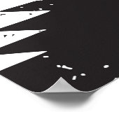 Navajo Geometric: Schwarz-weißes Stamm. Poster (Ecke)