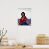 Navajo Girl auf Horseback Poster (Küche)