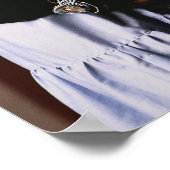 Navajo Girls vor der Flagge Poster (Ecke)