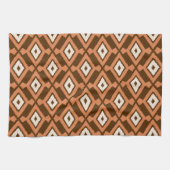 Navajo Ikat Muster, Braun, Rost und Creme Geschirrtuch (Horizontal)