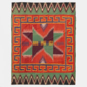 NAVAJO INDIAN 1800S STORSE SADDLE BLANKET FLEECE (Vorderseite)