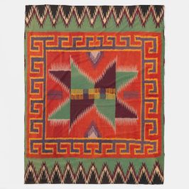 NAVAJO INDIAN 1800S STORSE SADDLE BLANKET FLEECE