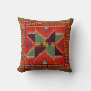 NAVAJO INDIAN 1800S STORSE SADDLE BLANKET REPRINT KISSEN