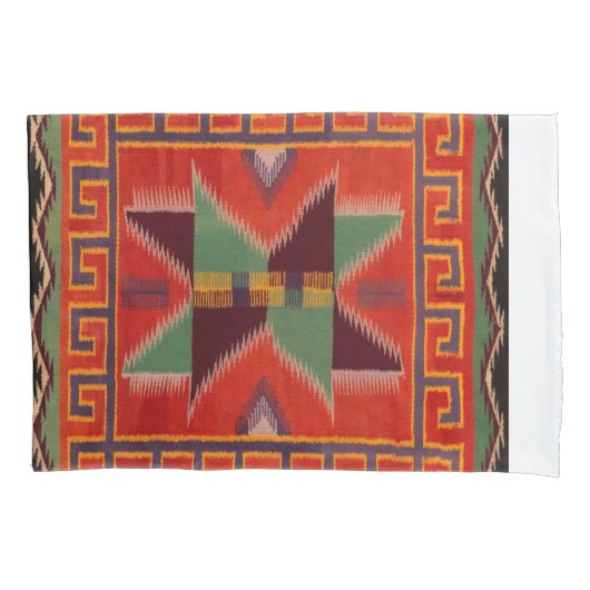 NAVAJO INDIAN 1800S STORSE SADDLE BLANKET SHERPA KISSENBEZUG (Vorderseite)