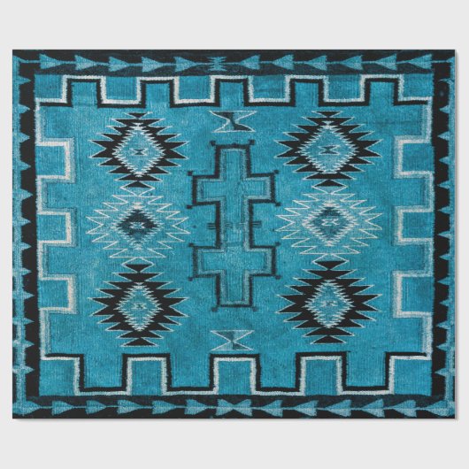 Navajo Indian 1890 Saddle Blanket - 2023 eingefärb Geschenkpapier (Flach)