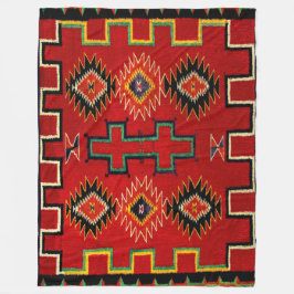 NAVAJO INDIAN 1890 STUNDE SADDLE BLANKET FLEECEDECKE