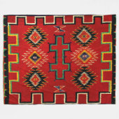 NAVAJO INDIAN 1890 STUNDE SADDLE BLANKET FLEECEDECKE (Vorderseite (Horizontal))