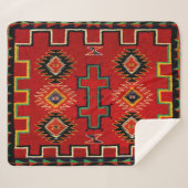 NAVAJO INDIAN 1890 STUNDE SADDLE BLANKET SHERPADECKE (Vorderseite (Horizontal))