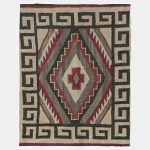 NAVAJO INDIAN ANTIQUE TAPESTRY FLEECEDECKE