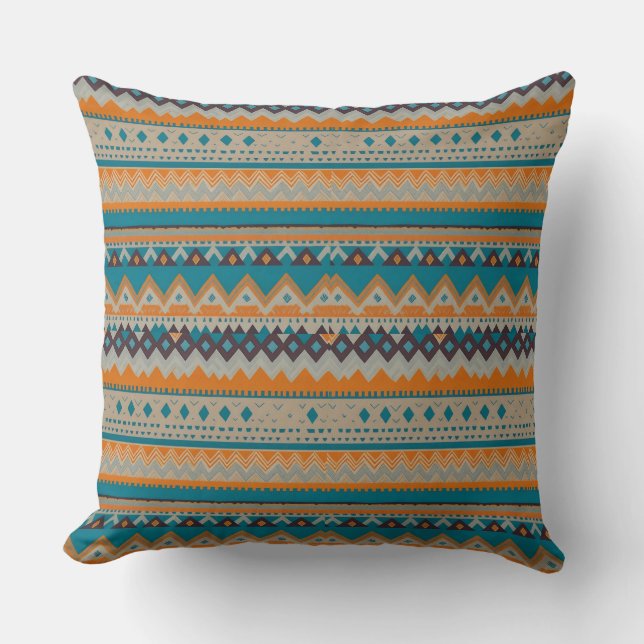 Navajo Indian Design Throw Kissen (Vorderseite)