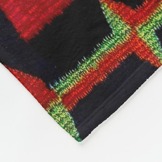 NAVAJO INDIAN HORSE SADLE BLANKET REPRINT FLEECEDECKE (Ecke)