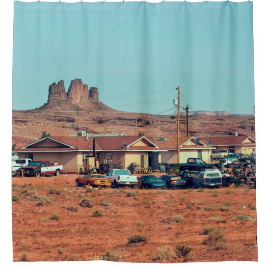 Navajo Indianerleben auf Reservierung in Ar Duschvorhang (Vorderseite)