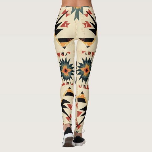 Navajo Inspiriert Aztec Leggings (Rückseite)