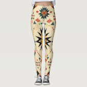 Navajo Inspiriert Aztec Leggings (Vorderseite)