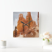Navajo Loop Trail, Bryce Canyon Quadratische Wanduhr (Zuhause)
