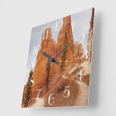 Navajo Loop Trail, Bryce Canyon Quadratische Wanduhr (Winkel)