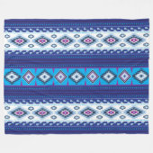 Navajo Muster Design-11 Blanket Fleecedecke (Vorderseite (Horizontal))
