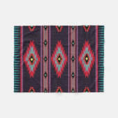 Navajo Muster Design-7 Blanket Fleecedecke (Vorderseite (Horizontal))