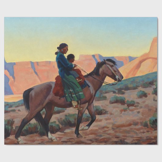 Navajo Mutter, 1945 von Maynard Dixon Geschenkpapier (Flach)
