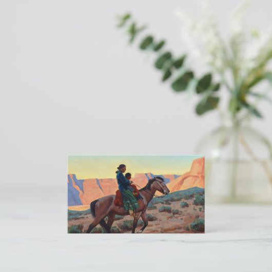 Navajo Mutter, 1945 von Maynard Dixon Visitenkarte (Stehend Vorderseite)