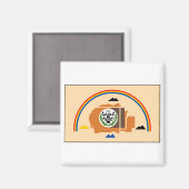 Navajo Nation Flag Magnet (Vorderseite/Rückseite)