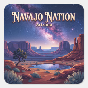 Navajo Nation Wüstengebiet Kayenta Arizona Quadratischer Aufkleber