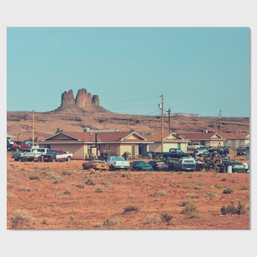 Navajo Native American life on reservation in Ar Geschenkpapier (Flach)