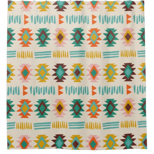 Navajo Native American Pattern Duschvorhang (Vorderseite)