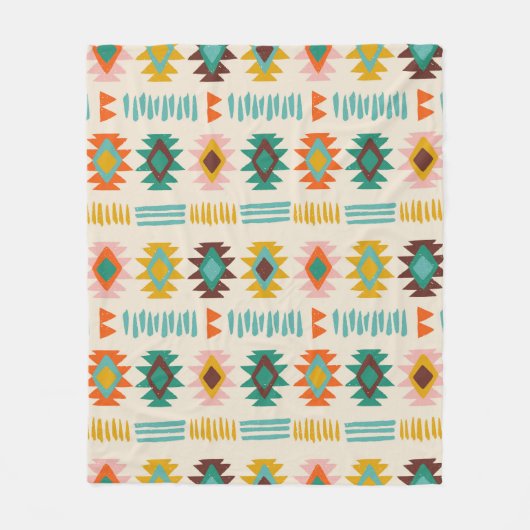 Navajo Native American Pattern Fleecedecke (Vorderseite)