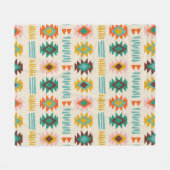 Navajo Native American Pattern Fleecedecke (Vorderseite (Horizontal))